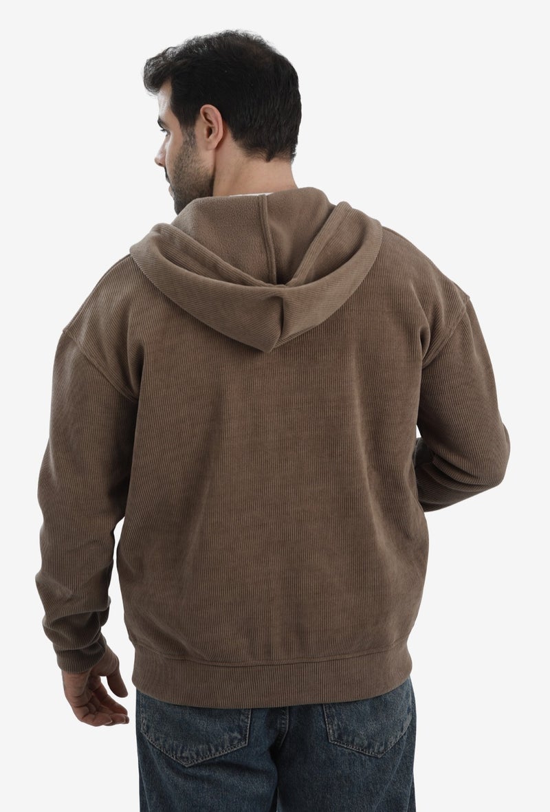 وايت رابيت هودي رجالي أساسي من وايت رابيت مبطن بفرو داخلي بسحاب كامل - Image 3